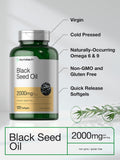 Horbäach Black Seed Oil Softgels back view with ingredient list