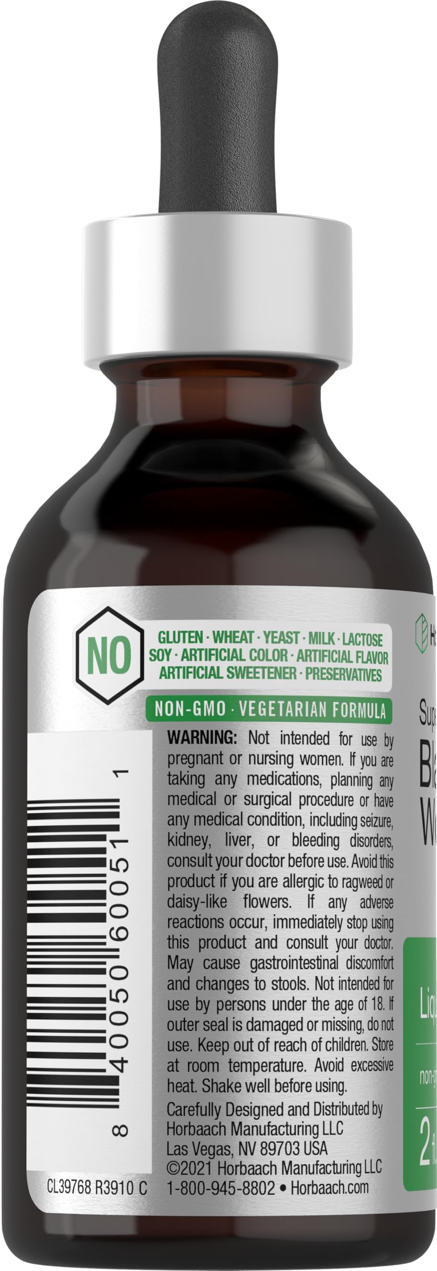 Horbäach Black Walnut & Wormwood Liquid Extract ingredients list