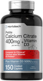 Horbäach Calcium Citrate with Vitamin D3 400mg front view