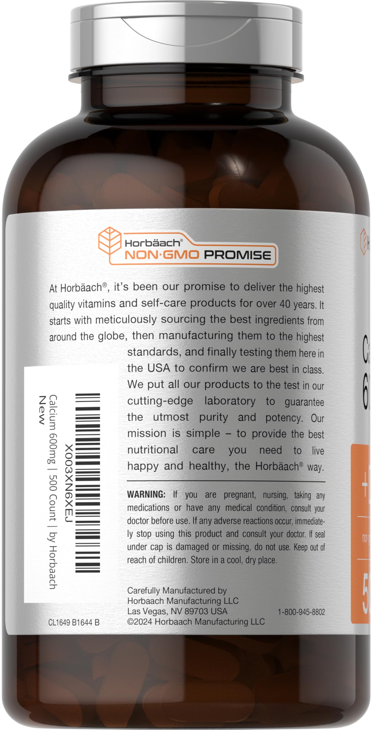 Horbäach Calcium + D3 Supplement caplet close-up