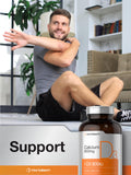Horbäach Calcium + D3 Supplement with a glass of water