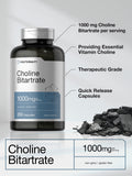 Horbäach Choline Bitartrate 410mg capsules bottle with label