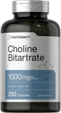 Horbäach Choline Bitartrate 410mg capsules front view
