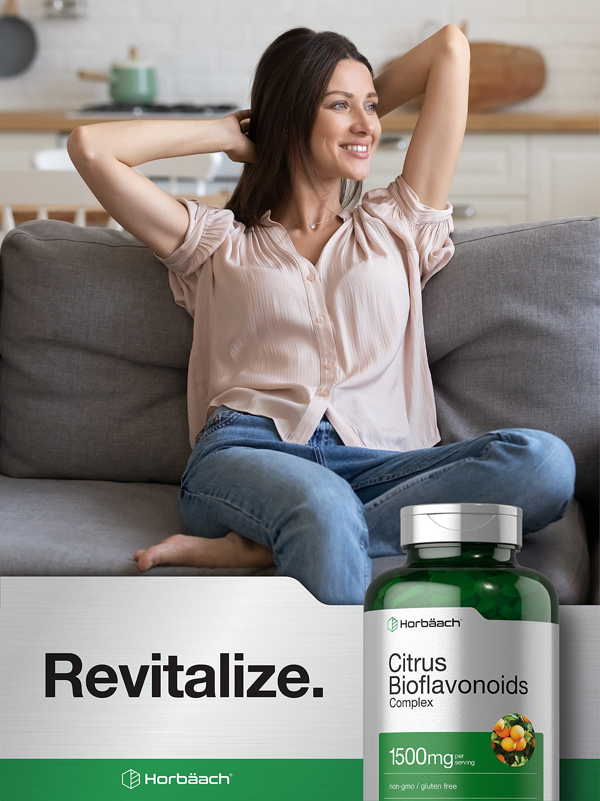 Horbäach Citrus Bioflavonoid Complex 1500mg with citrus fruits