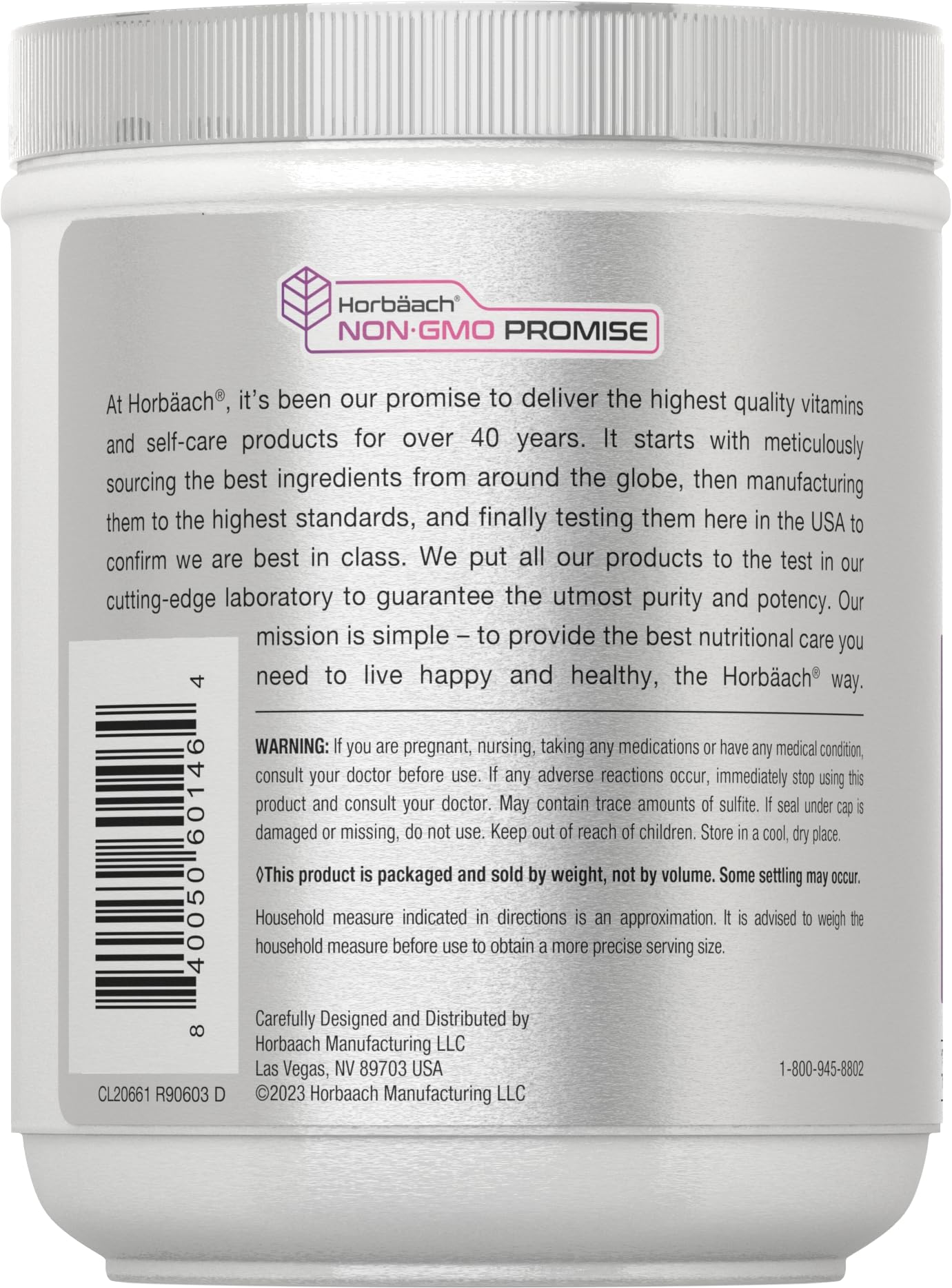 Horbäach Collagen Peptide Powder scoop with powder