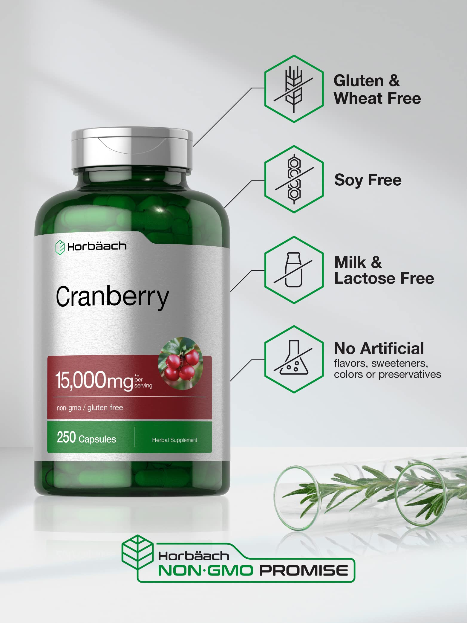 Horbäach Cranberry Supplement 15g packaging