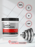 Horbäach Creatine Monohydrate powder texture close-up