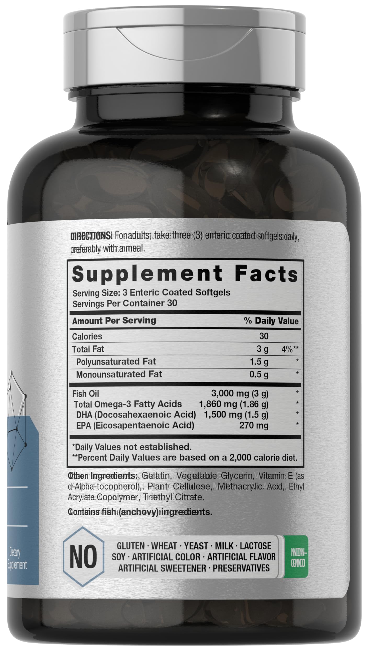 Horbäach DHA supplement bottle with label details