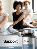 Horbäach DHA supplement with open bottle