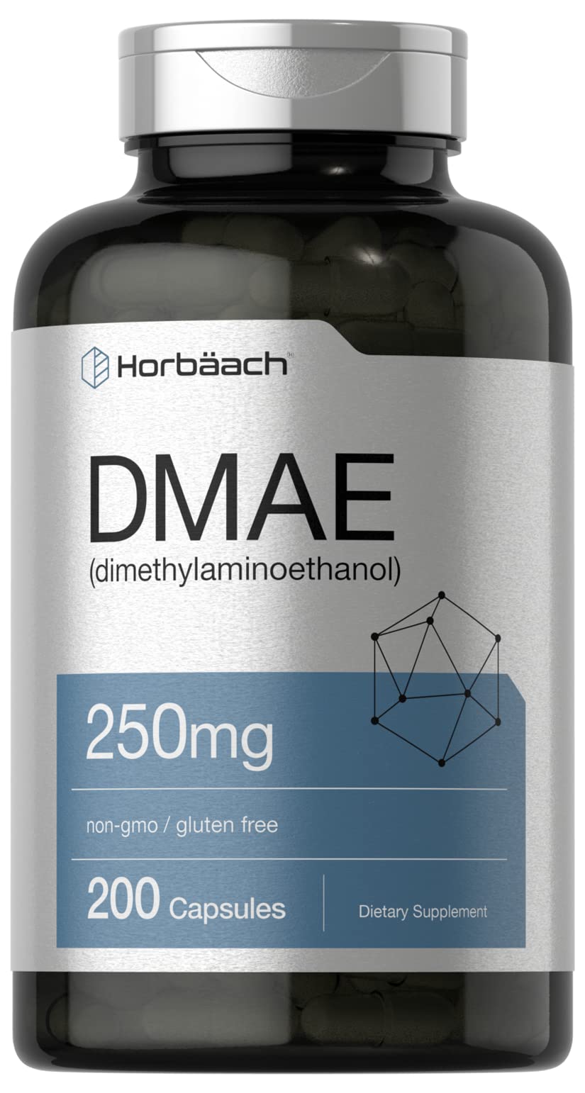 Horbäach DMAE Capsules 250mg front view of packaging