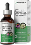 Horbäach Echinacea & Goldenseal Liquid Extract front view with bottle label