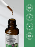 Horbäach Echinacea & Goldenseal Liquid Extract with fresh herbs