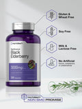 Horbäach Elderberry Extract Capsules 1000mg opened bottle