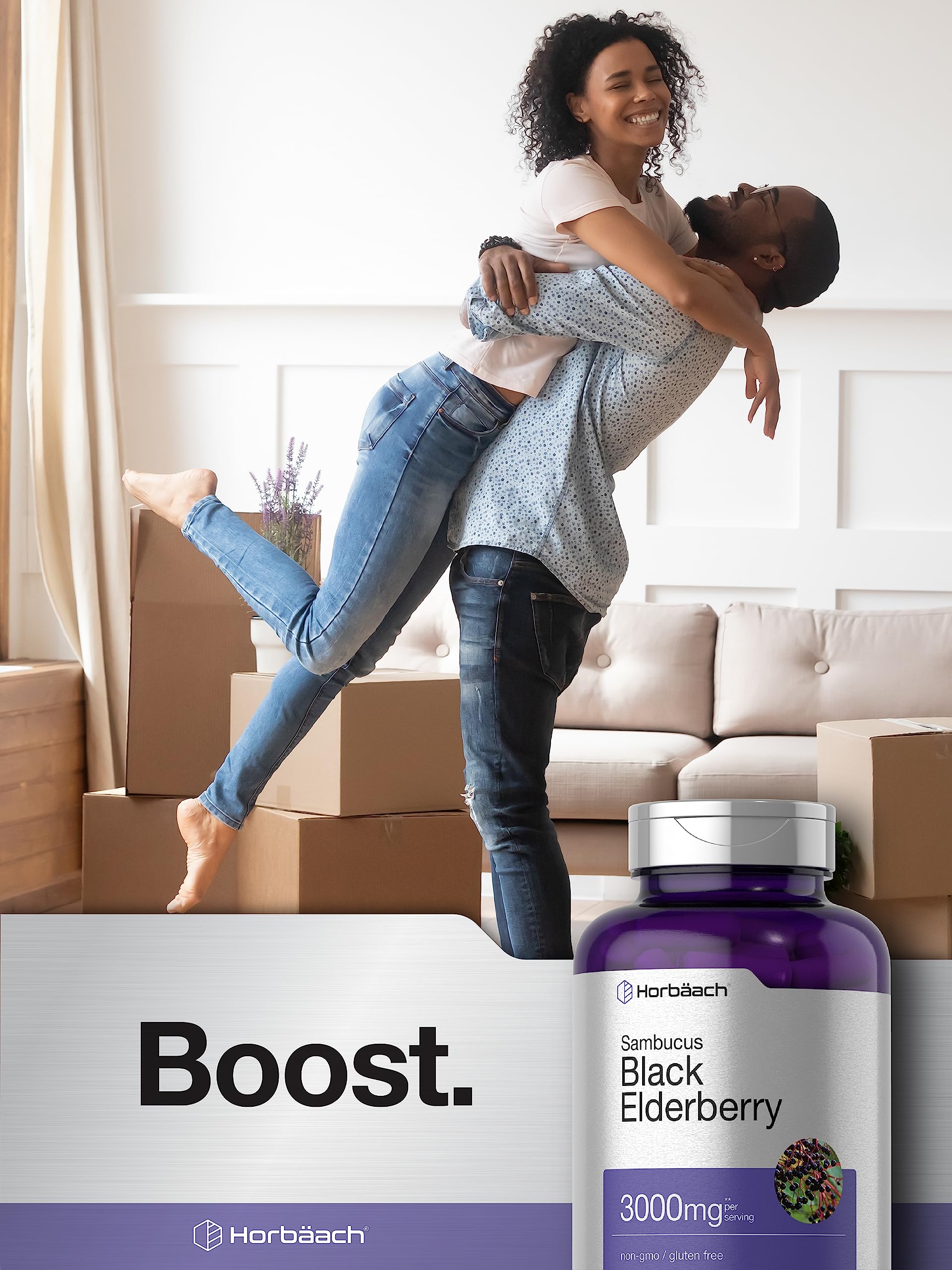 Horbäach Elderberry Extract Capsules 1000mg supplement facts