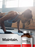 Horbäach Essential Amino Acids 3000mg bottle with a measuring spoon