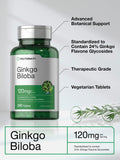 Horbäach Ginkgo Biloba 120mg side view of the bottle