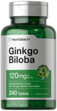 Horbäach Ginkgo Biloba 120mg Vegetarian Tablets front view