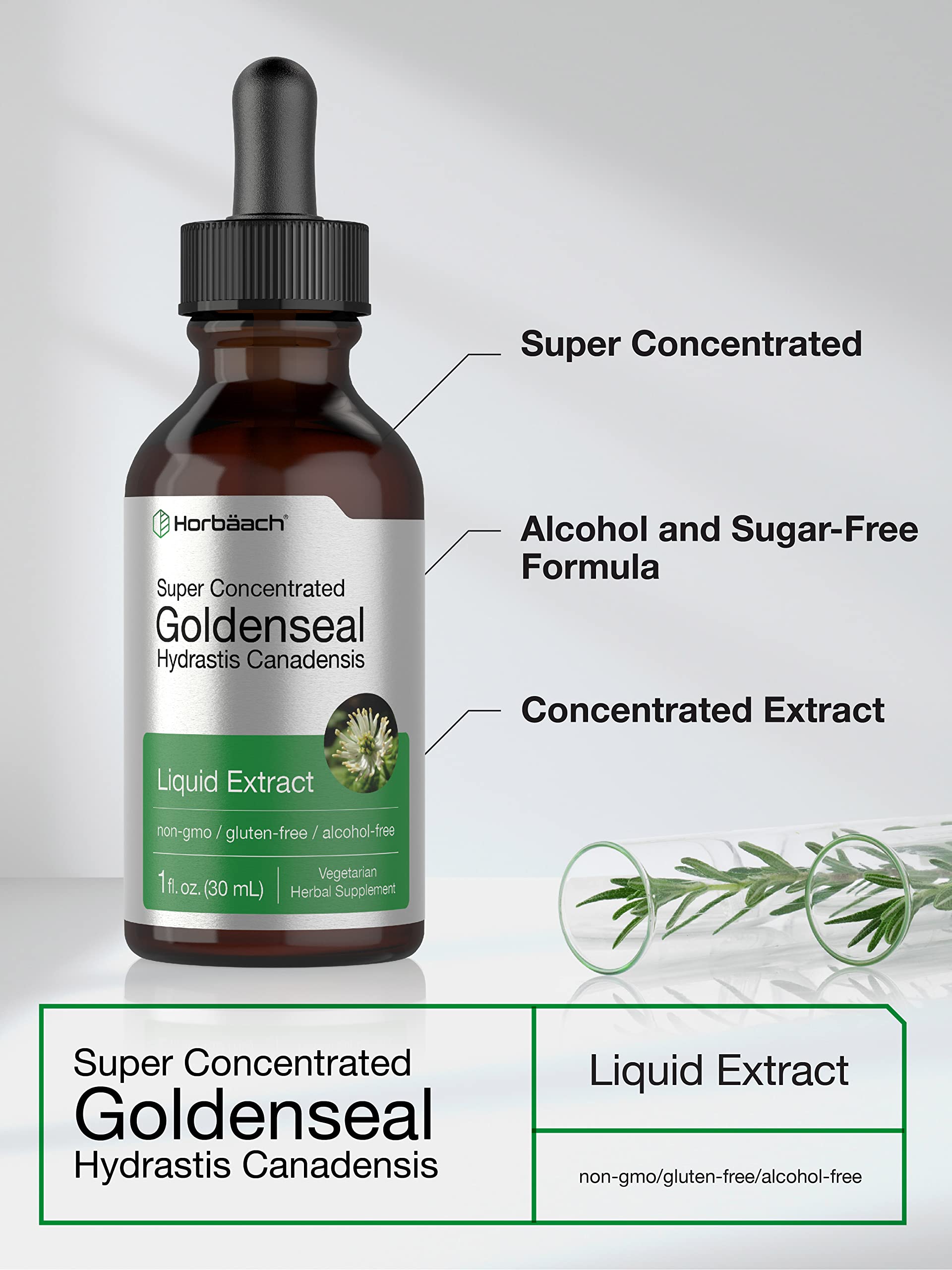 Horbäach Goldenseal Liquid Extract 68g ingredients list