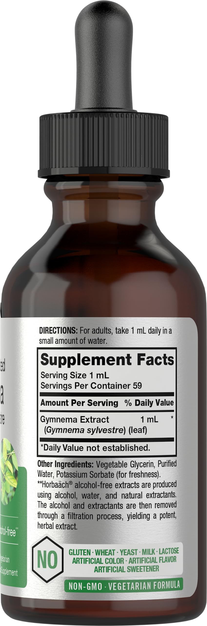 Horbäach Gymnema Sylvestre Alcohol-Free Liquid Extract bottle with label
