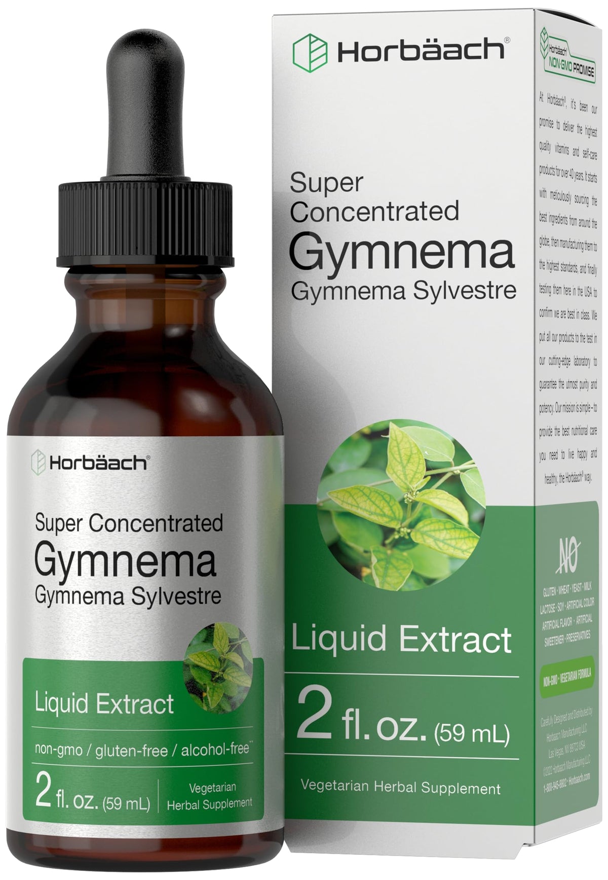 Horbäach Gymnema Sylvestre Alcohol-Free Liquid Extract front view