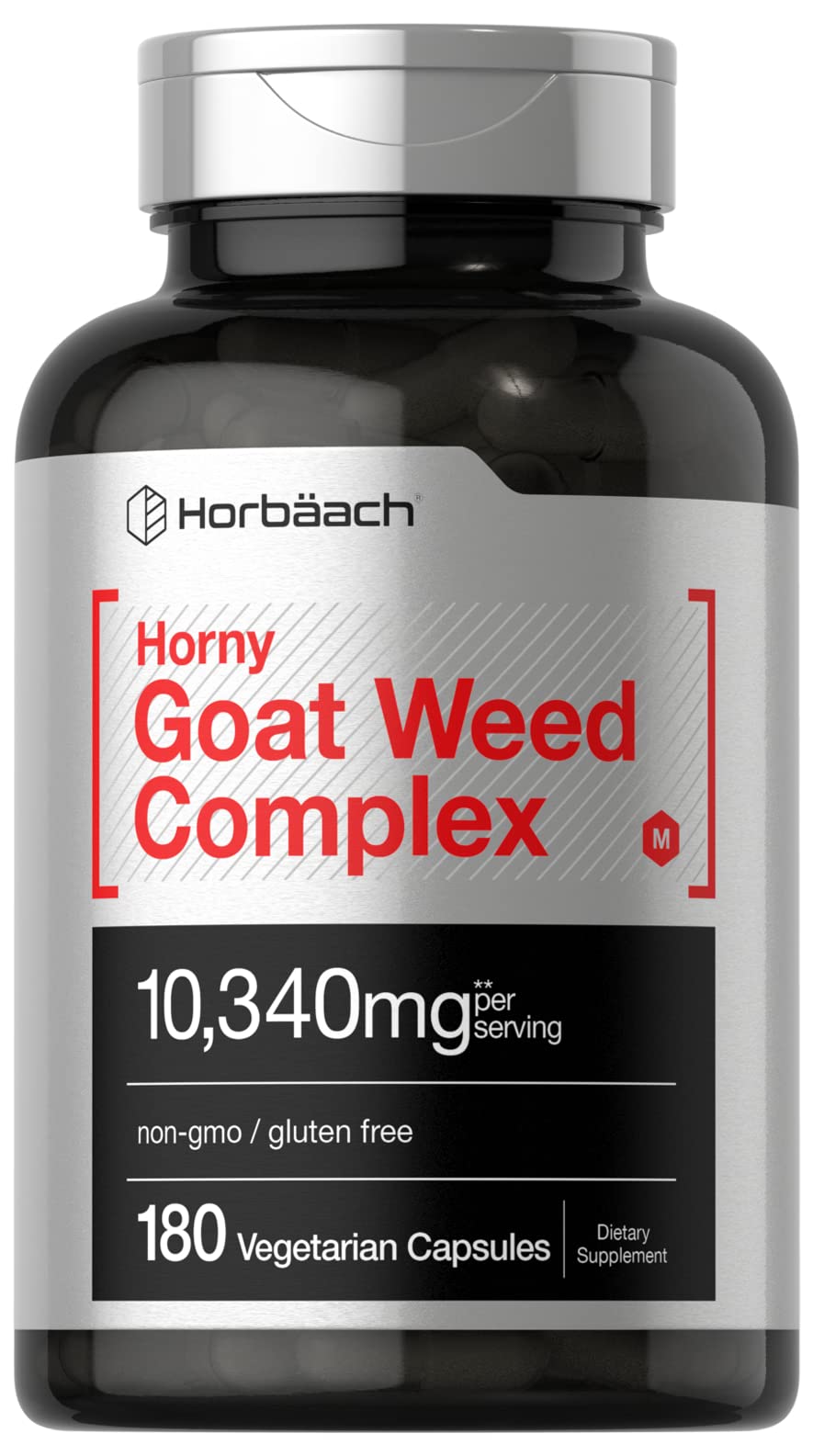 Horbäach Horny Goat Weed Complex 10g capsule bottle front view