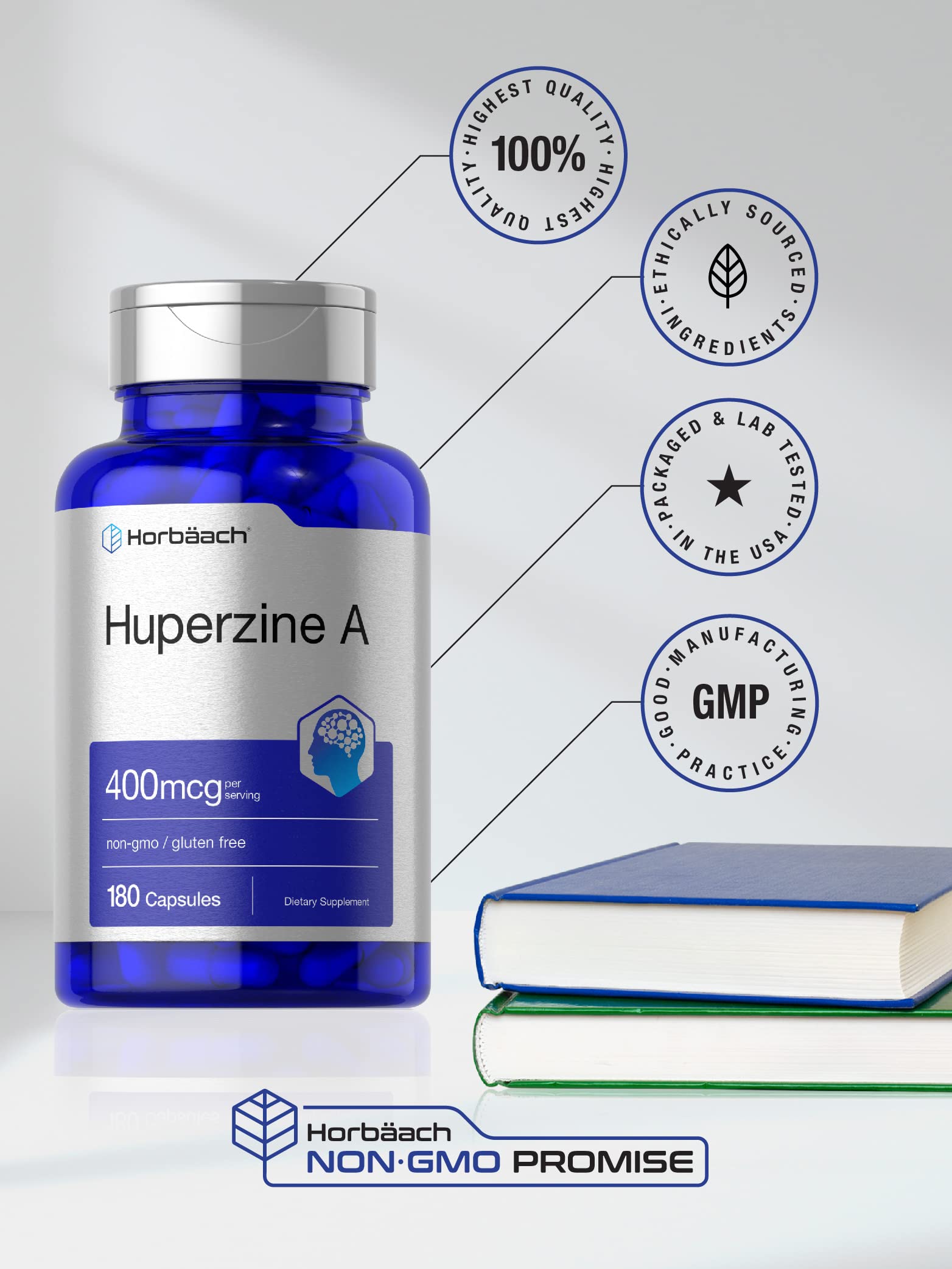 Horbäach Huperzine A capsules with measuring spoon