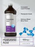 Horbäach Hyaluronic Acid Liquid Supplement ingredients list on the back of the bottle