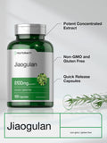 Horbäach Jiaogulan Extract Capsules with dosage information