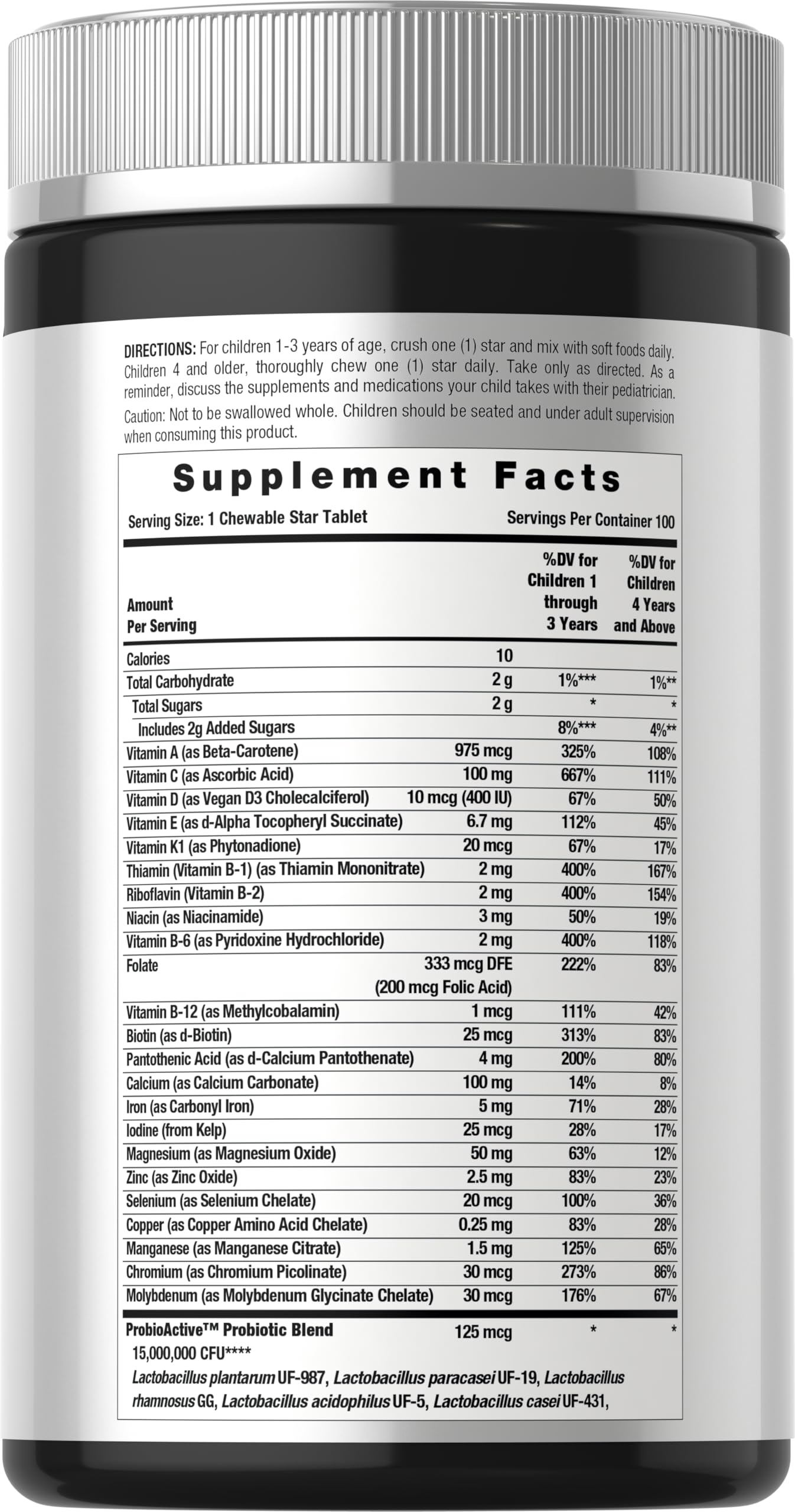 Horbäach Kids Multivitamin packaging with fruit punch flavour
