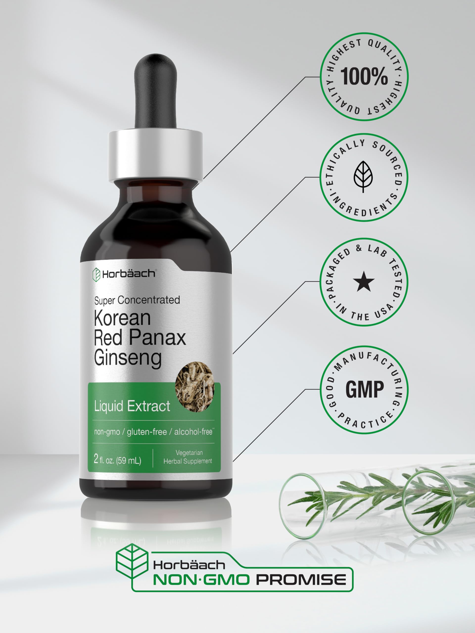 Horbäach Korean Ginseng Liquid Extract 141g in lifestyle setting