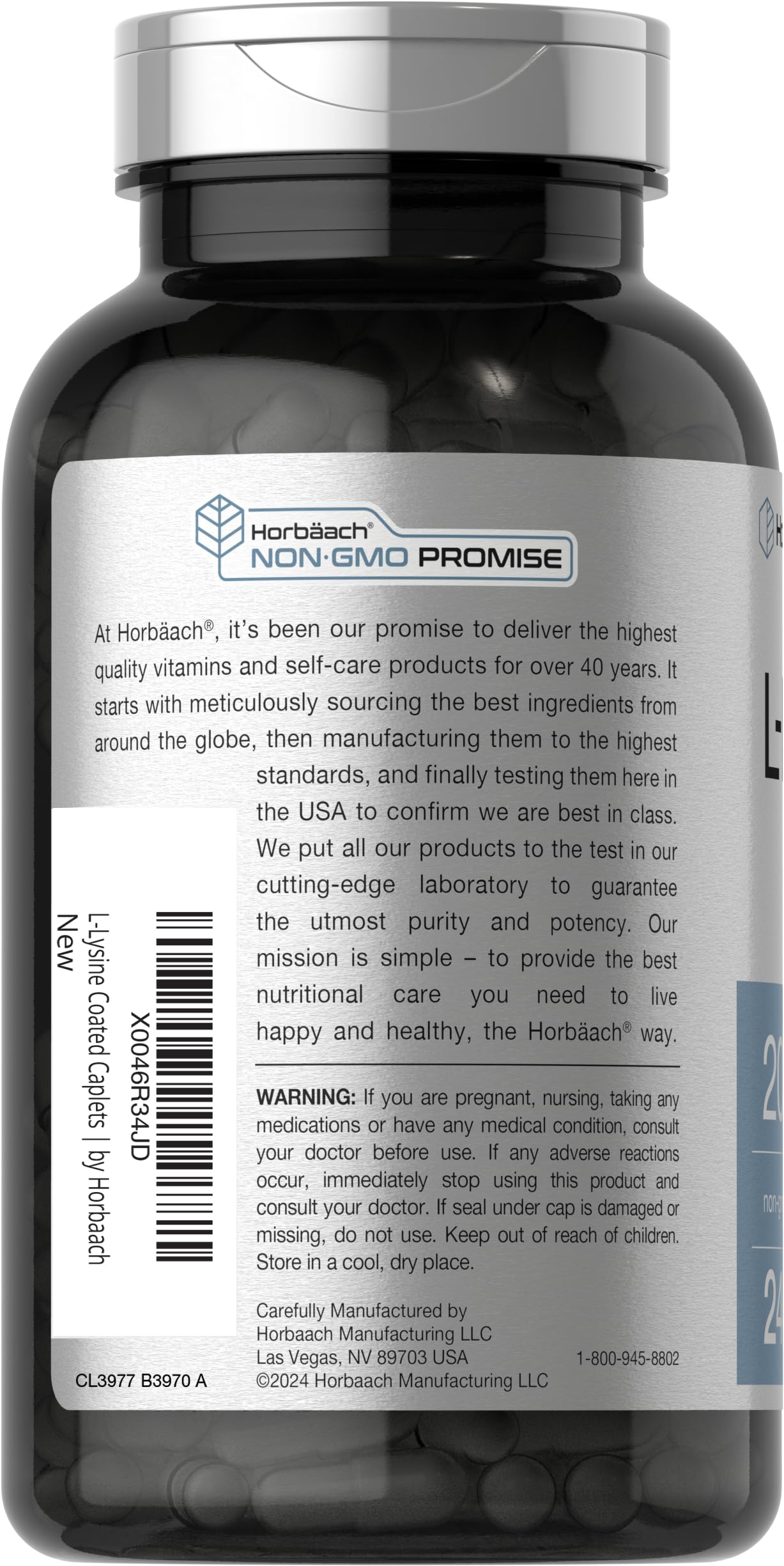 Horbäach L-Lysine 2000mg caplet close-up