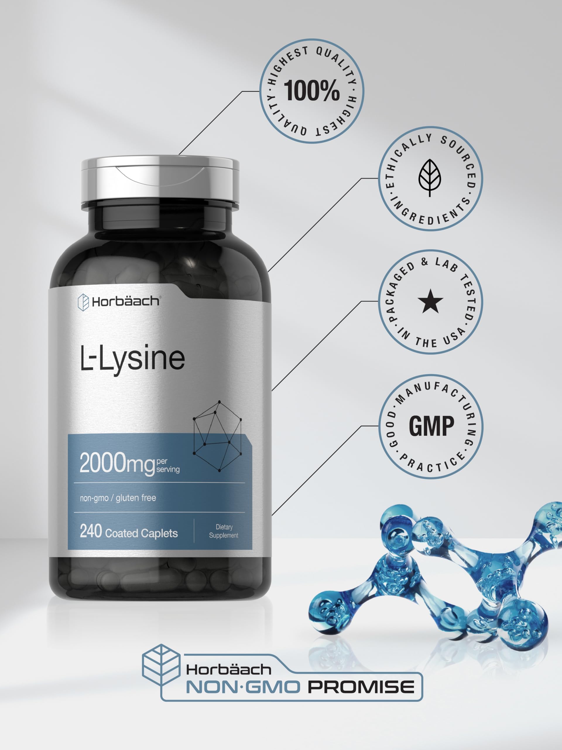 Horbäach L-Lysine 2000mg nutritional information