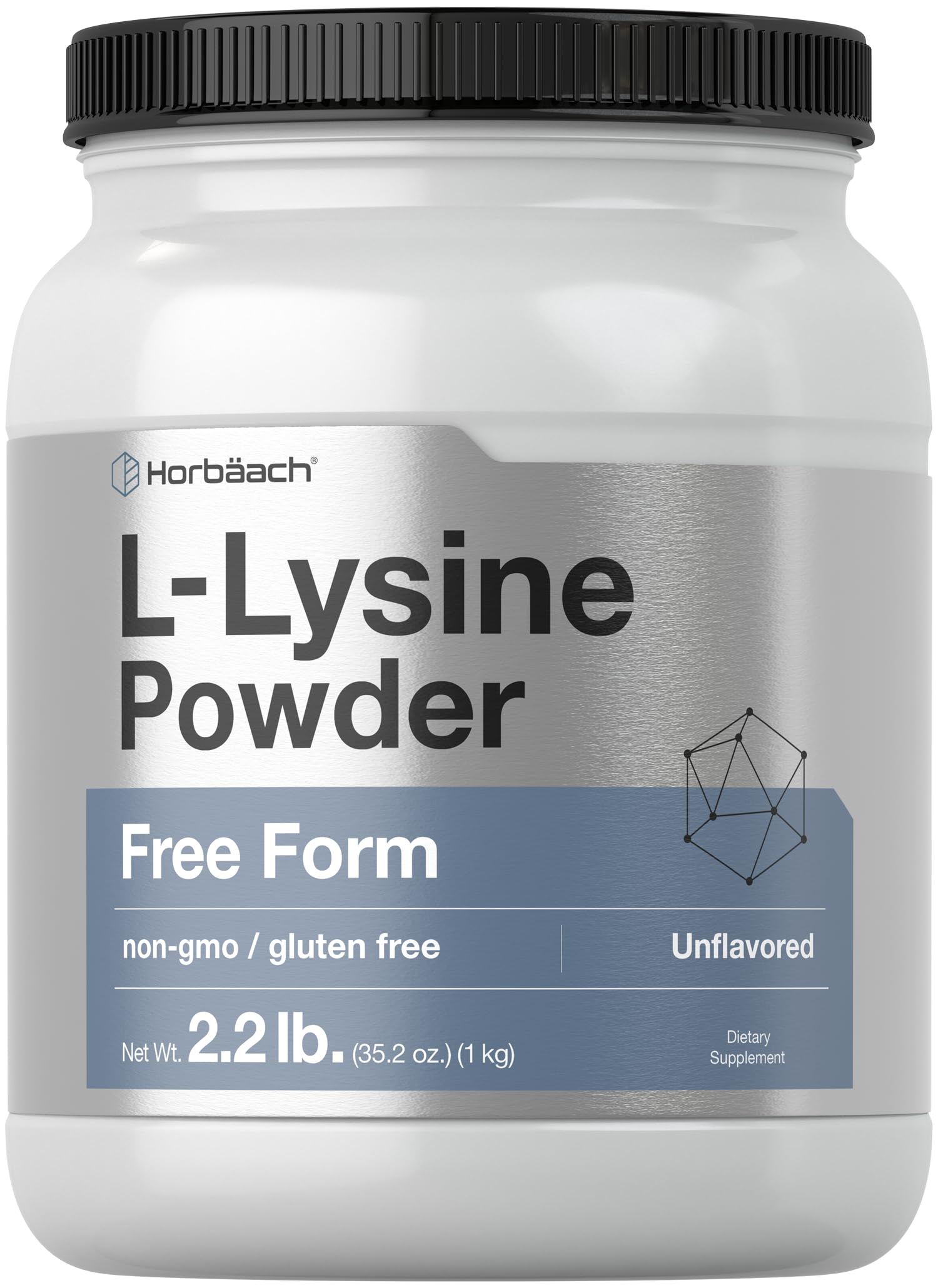 Horbäach L-Lysine 2000mg supplement front view