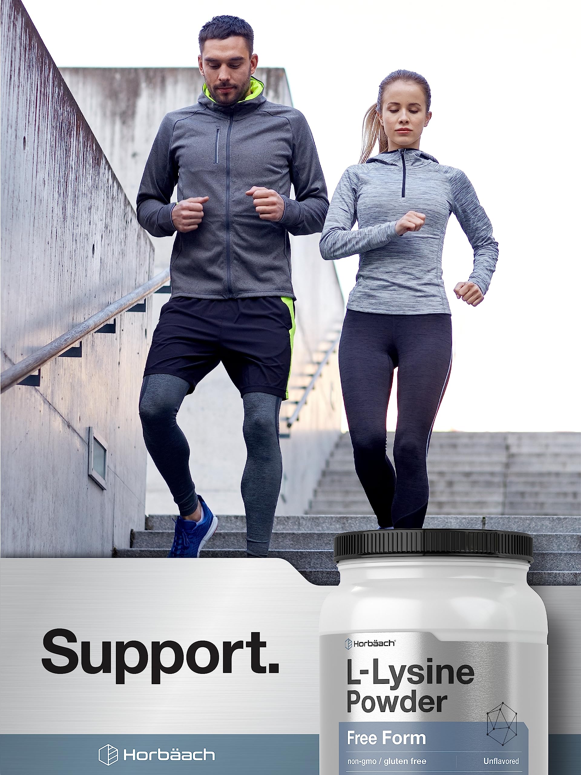 Horbäach L-Lysine 2000mg supplement with measuring scoop