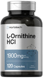 Horbäach L-Ornithine HCl 1900mg quick-release capsules front view