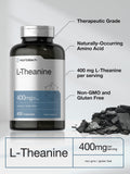 Horbäach L-Theanine 400mg capsule back view with ingredient list