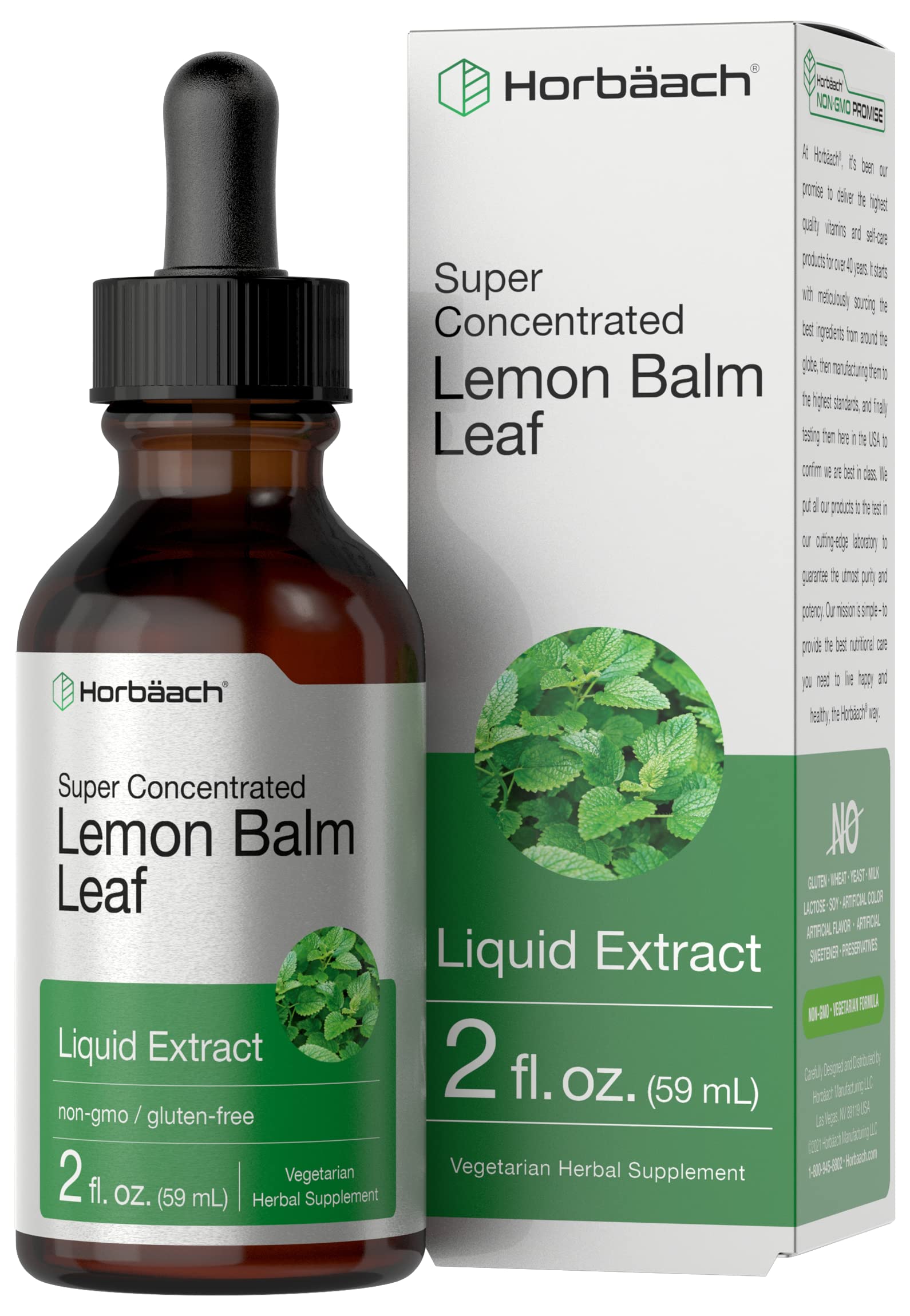 Horbäach Lemon Balm Leaf Extract 118g front view