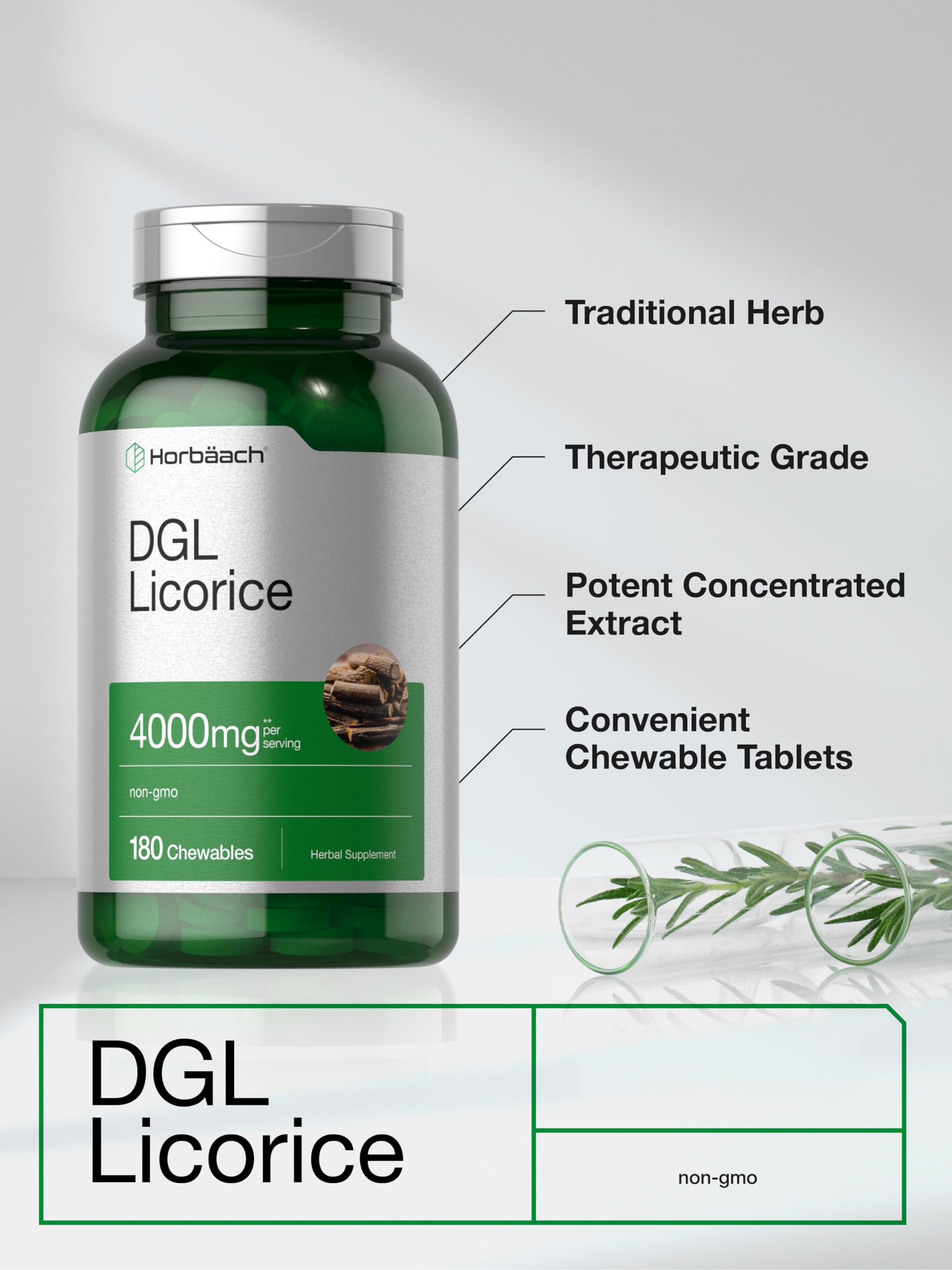 Horbäach Licorice Root Chewable Tablets close-up of tablets