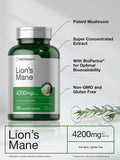 Horbäach Lion's Mane Mushroom Supplement capsules close-up