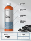 Horbäach Liquid Iron Supplement 531g with a glass