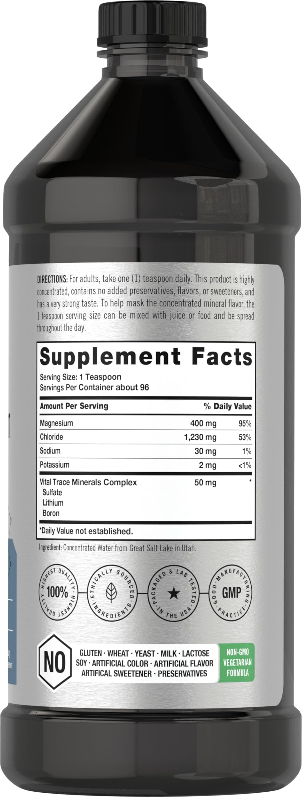 Horbäach Liquid Magnesium 400mg bottle side view