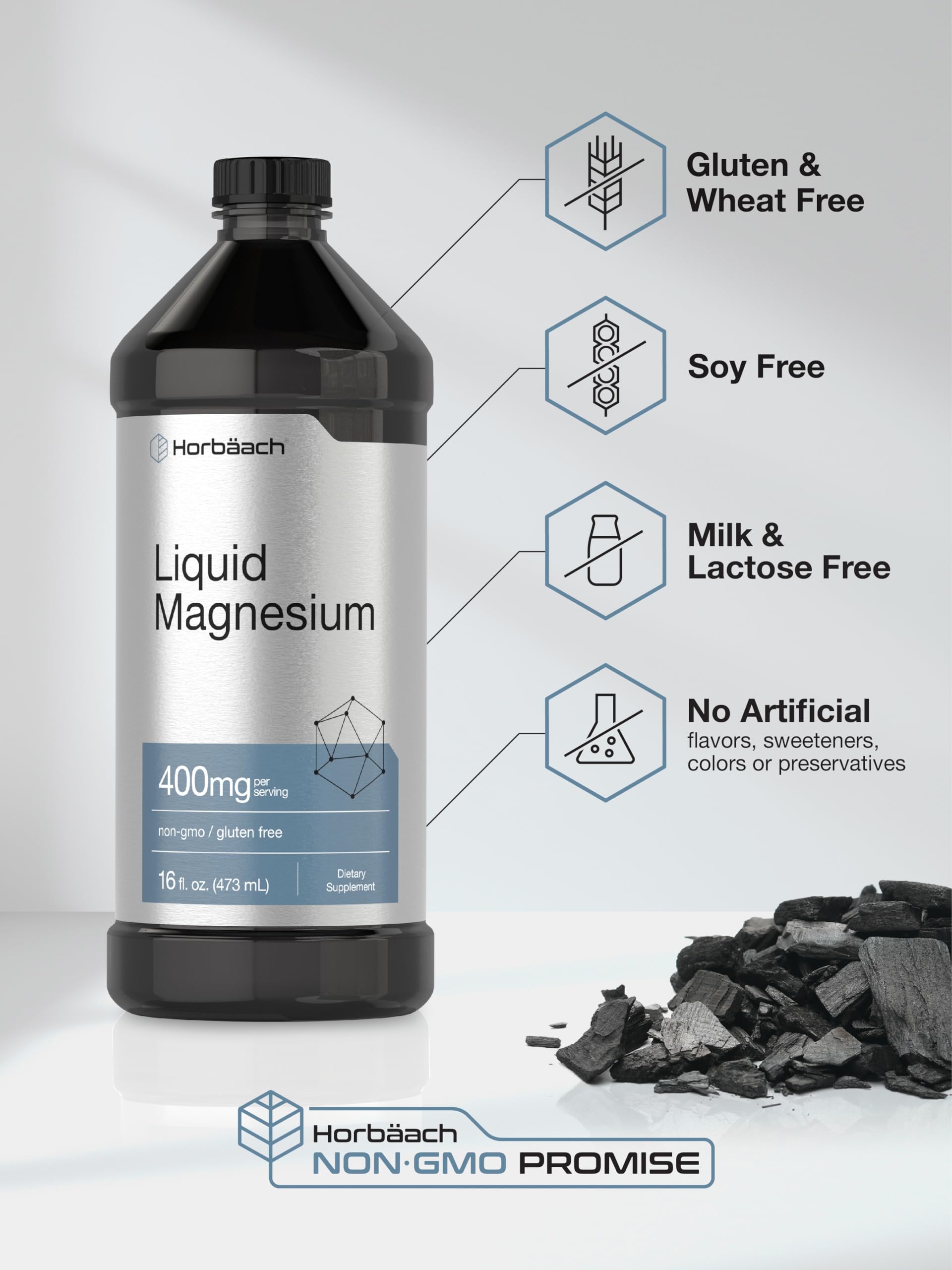 Horbäach Liquid Magnesium 400mg packaging details