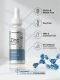 Horbäach Liquid Zinc 8mg dropper bottle on wooden table