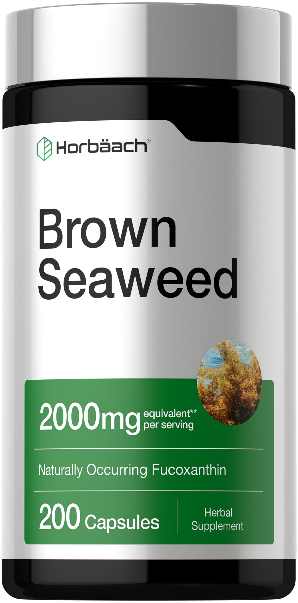 Horbäach Marine Algae & Green Tea Extract Capsules front view