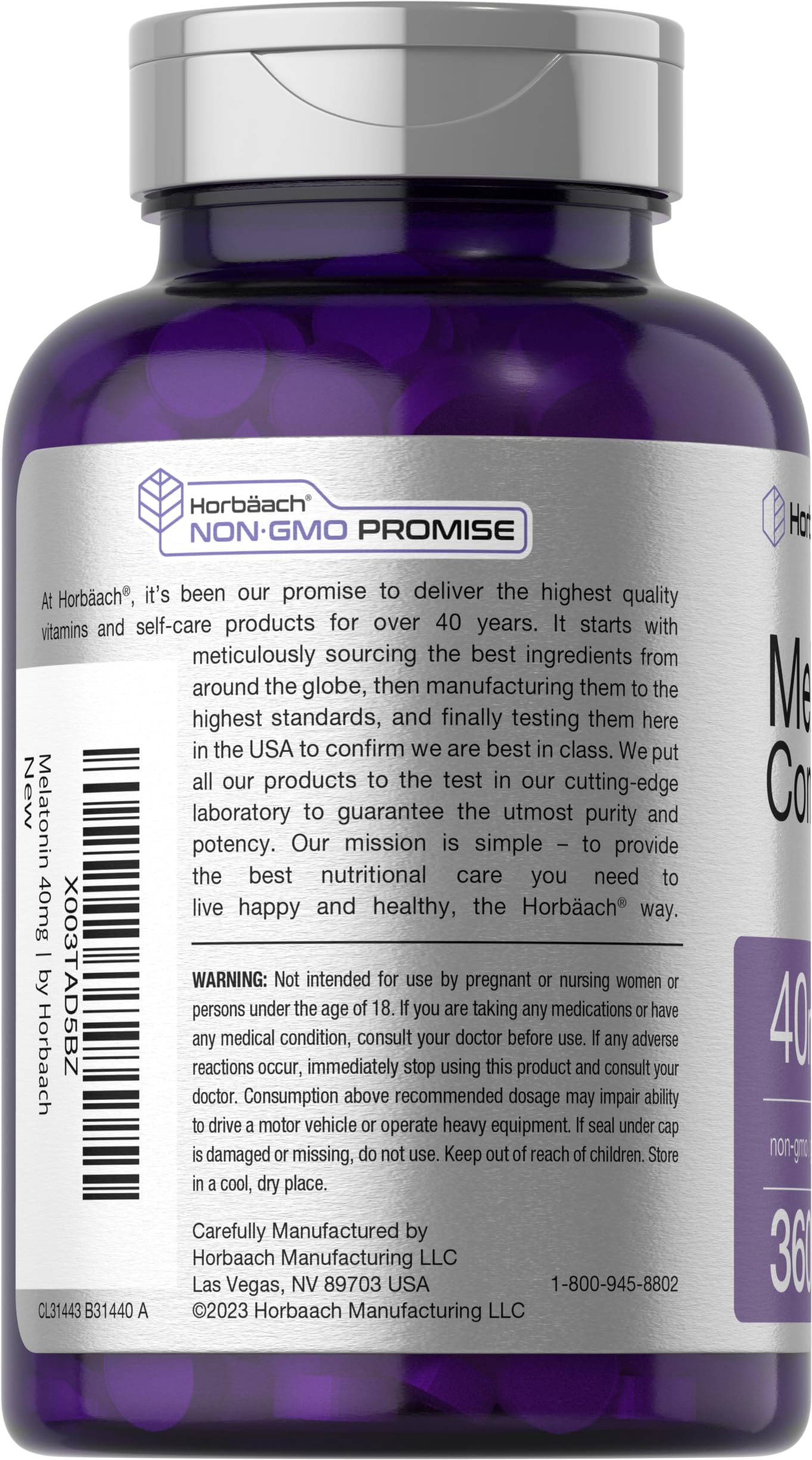 Horbäach Melatonin Complex tablets close-up