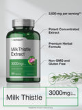 Horbäach Milk Thistle Supplement 1000mg side view of bottle