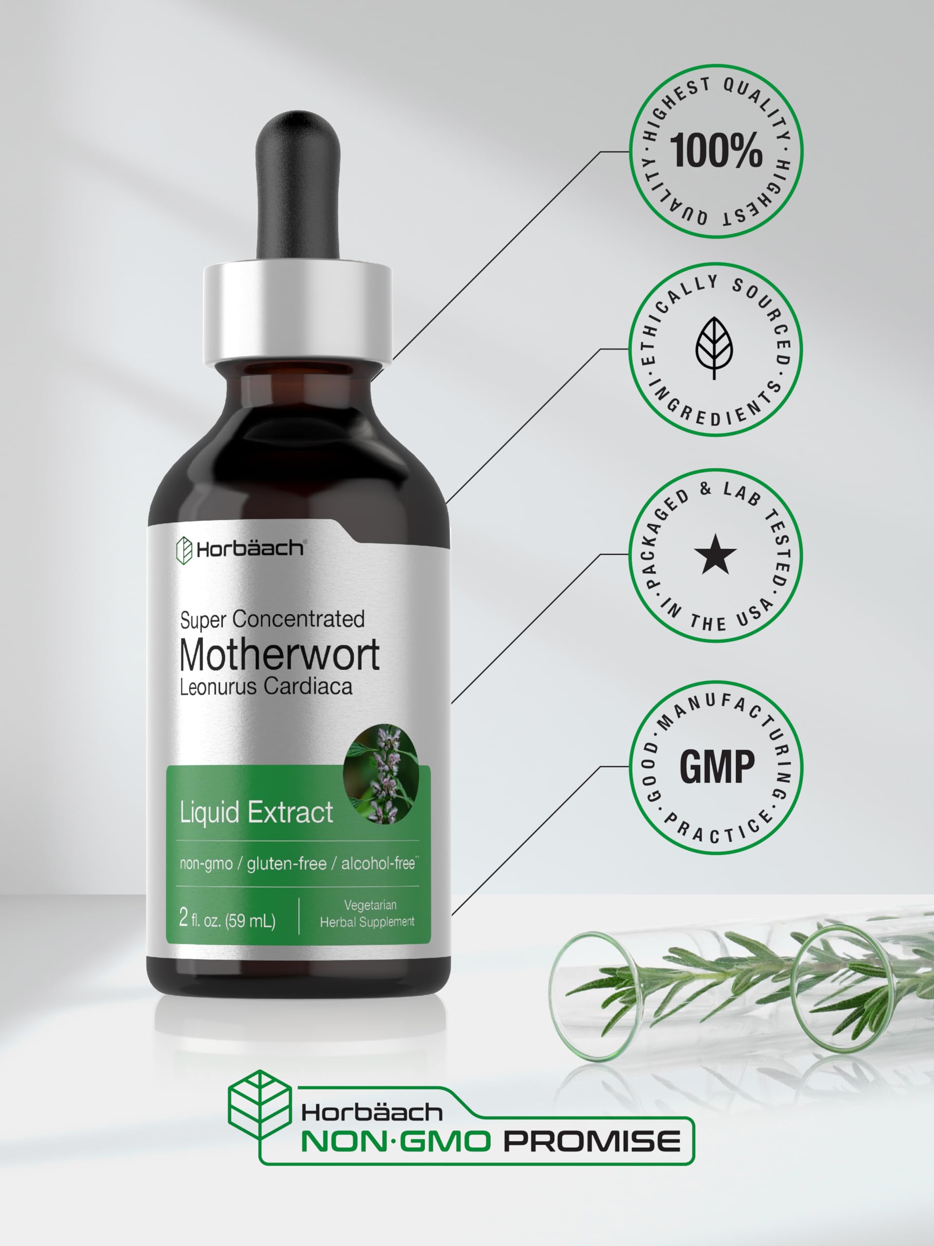 Horbäach Motherwort Liquid Extract 141g packaging