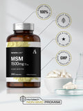 Horbäach MSM 1500mg capsules on a wooden table