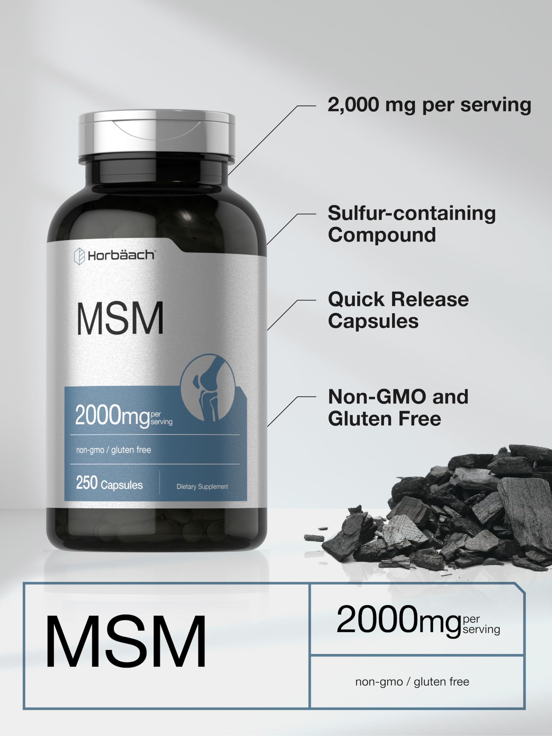 Horbäach MSM Supplement label details