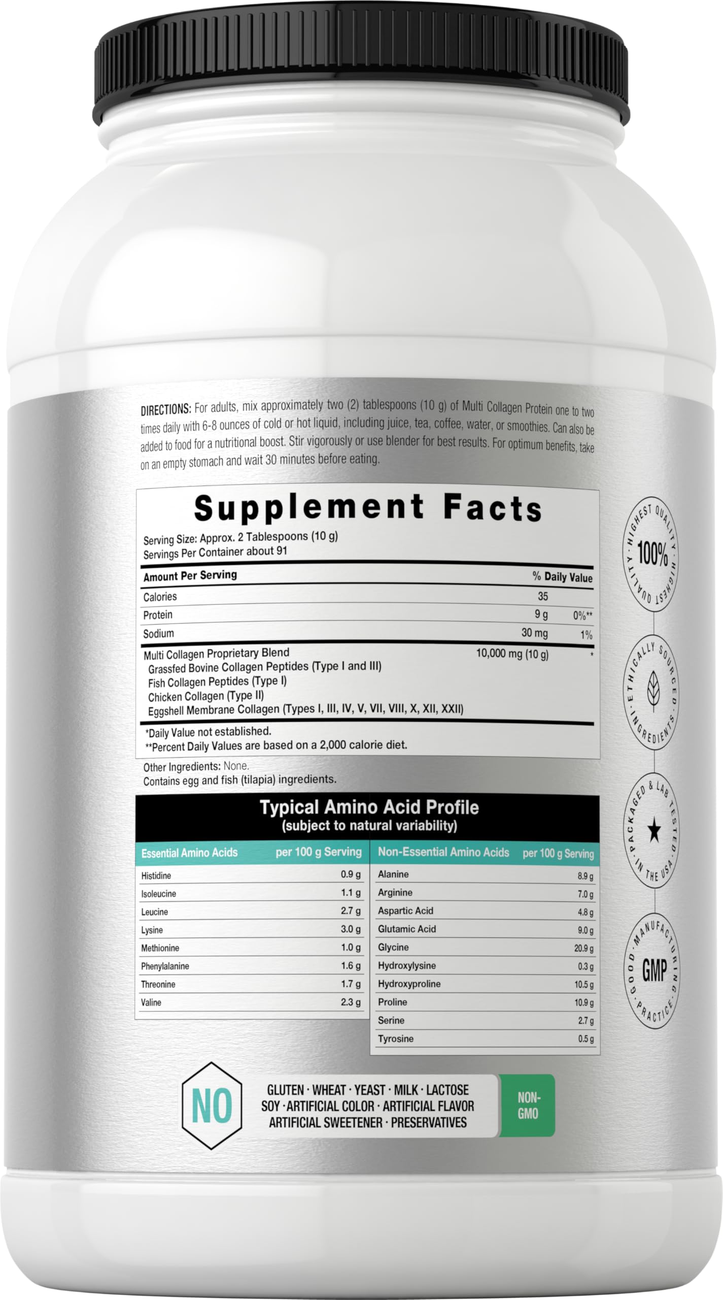 Horbäach Multi Collagen Protein Powder 1098g packaging